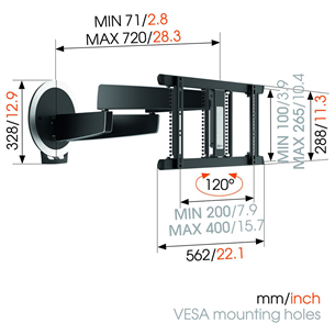 OLED-teleri mootoriga seinakinnitus Vogels MotionMount (40-65")