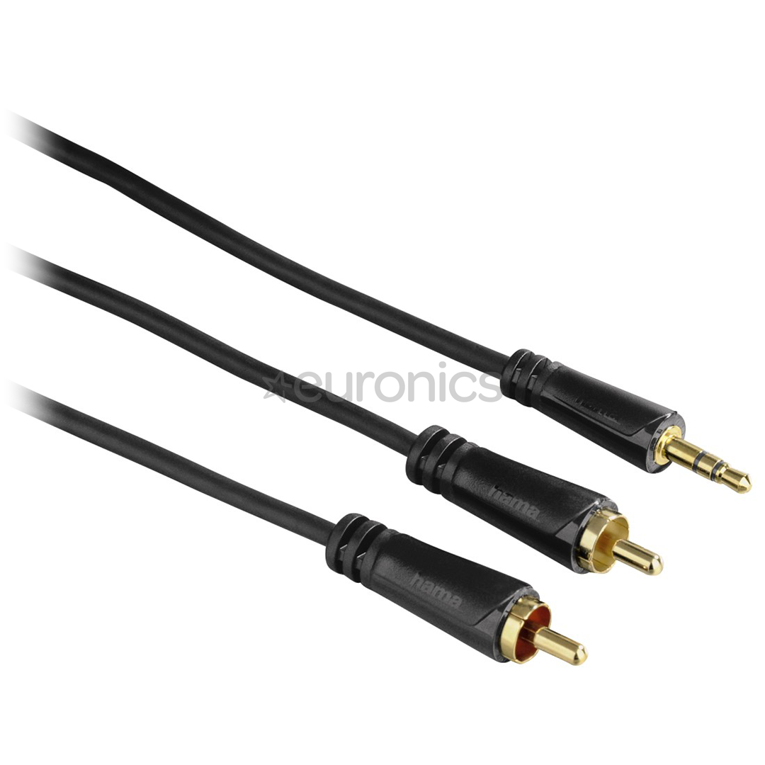 RCA -- 3,5 mm helikaabel Hama