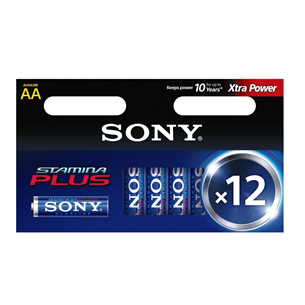 Батарейки AA Stamina Plus, Sony / 12 шт