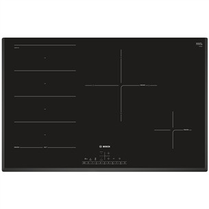 Bosch, 3 keeduala, laius 80,2 cm, raamita, must - Integreeritav induktsioonpliidiplaat
