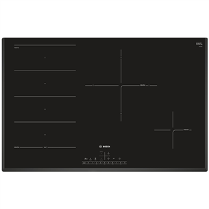 Bosch, 3 cooking zones, width 80.2 cm, frameless, black - Built-in Induction Hob