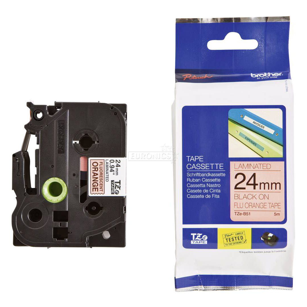 Oranž lint musta kirjaga Brother