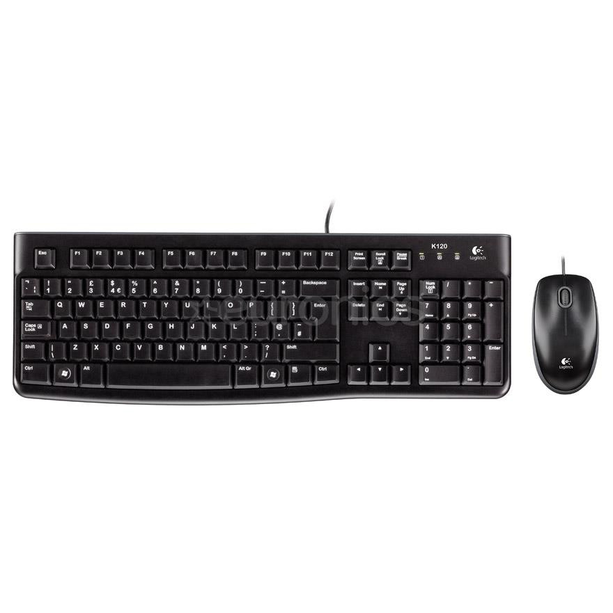 Logitech MK120, RUS, must - Klaviatuur + hiir