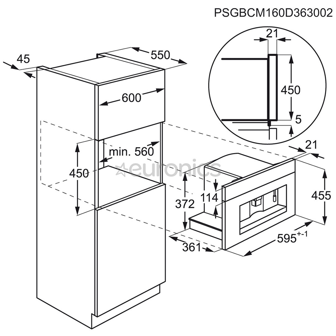 Built-in espresso machine AEG