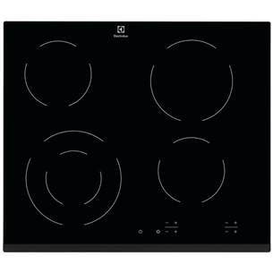 Electrolux, width 59 cm, frameless, black - Built-in Ceramic Hob EHF6241FOK