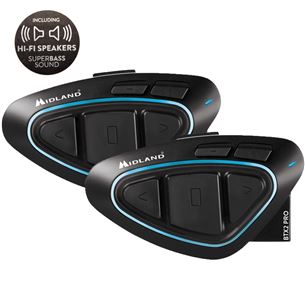 Mootorratturi raadiosaatjad Midland BTX2 PRO (2 tk)