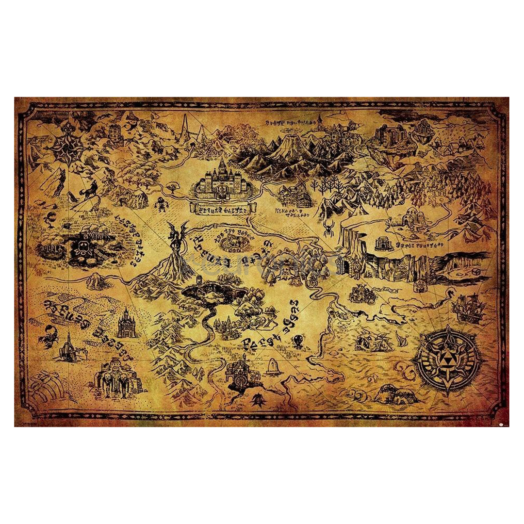 The Legend of Zelda Hyrule kaart