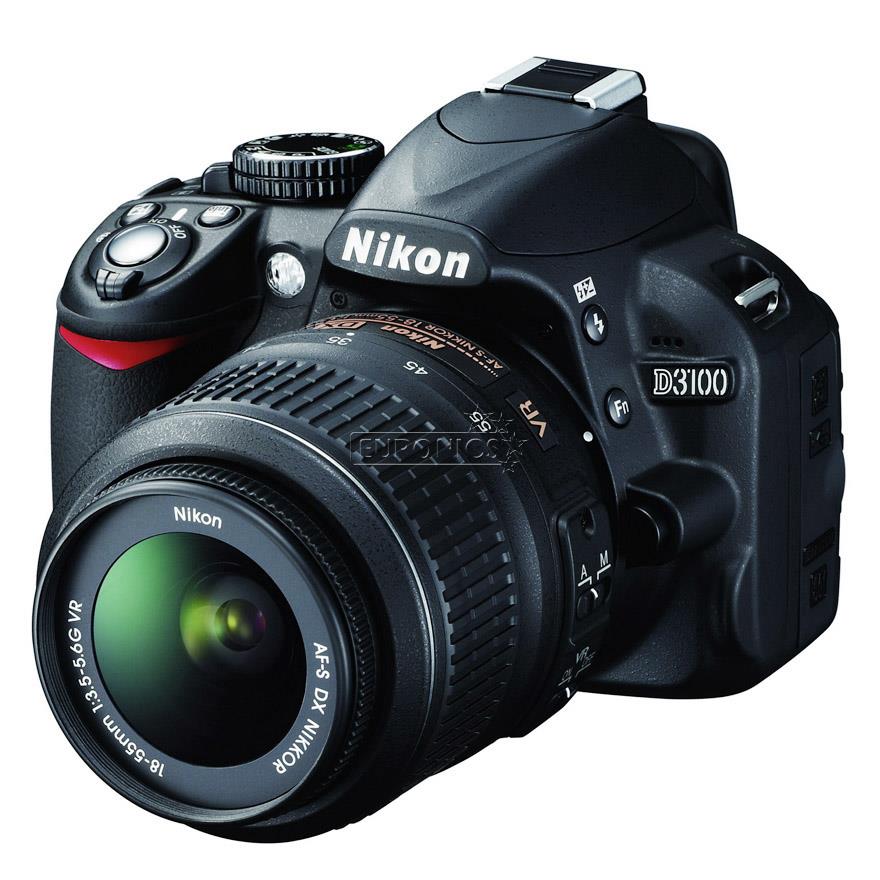 Peegelkaamera D3100 + 18-55 mm VR objektiiv, Nikon