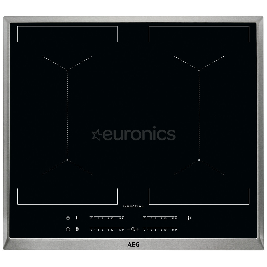 AEG 6000 MultipleBridge, width 57.6 cm, steel frame, black - Built-in Induction Hob