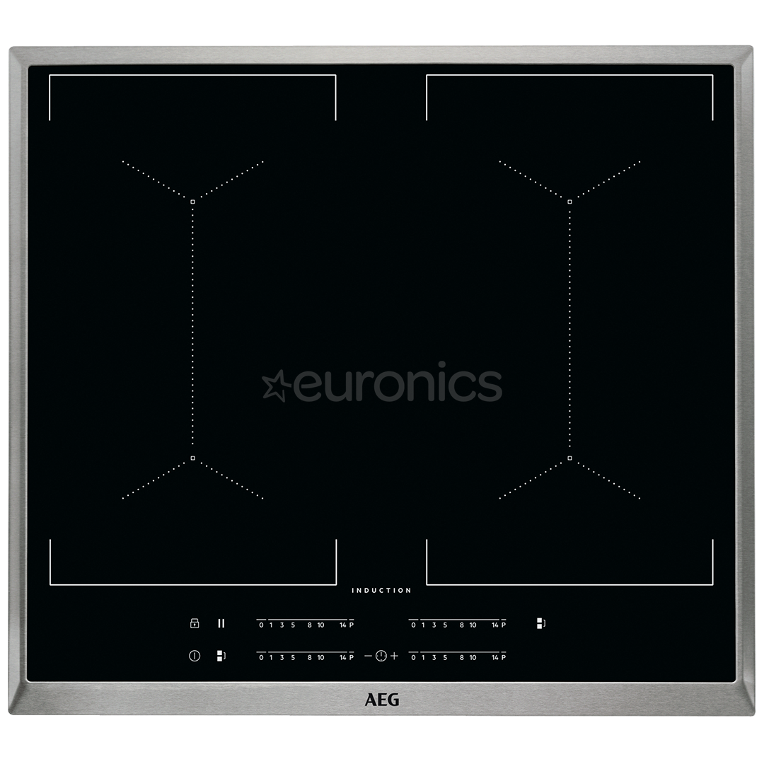 AEG 6000 MultipleBridge, laius 57,6 cm, terasraamiga, must - Integreeritav induktsioonpliidiplaat