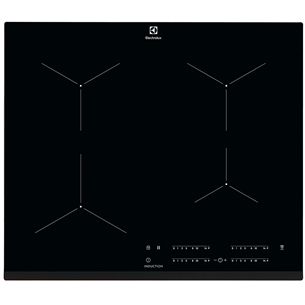 Electrolux, with 59 cm, black - Built-in induction hob