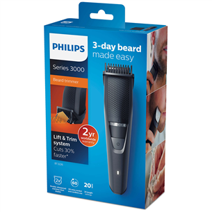 Philips Series 3000, black - Beard trimmer