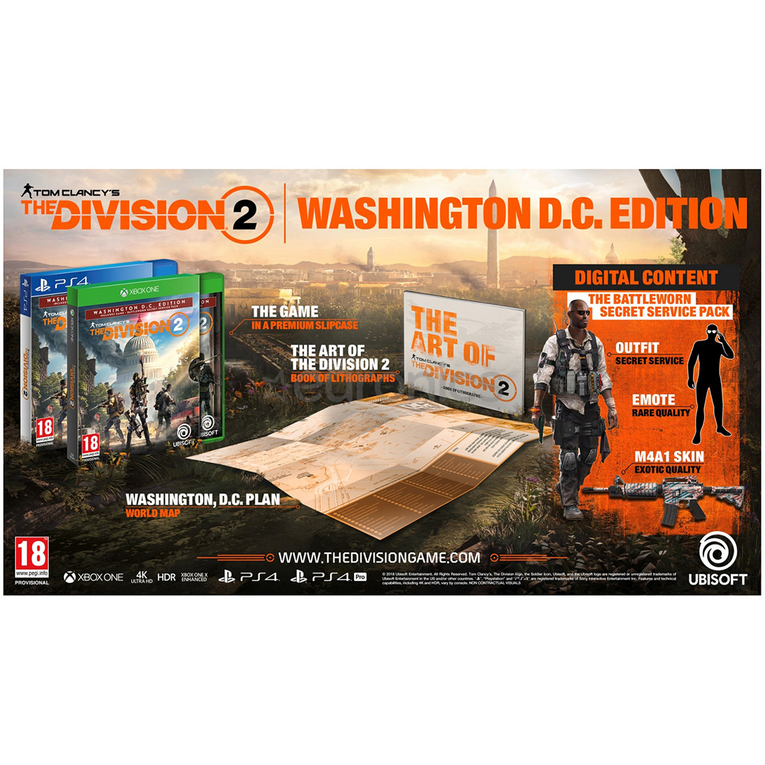 PS4 mäng Tom Clancys: The Division 2 Washington D.C. Edition