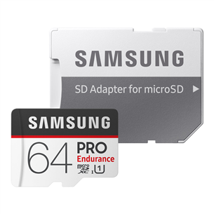 Micro SDHC memory card Samsung Endurance PRO + SD adapter (64 GB)