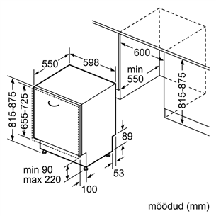 Built-in dishwasher, Bosch / 13 place settings