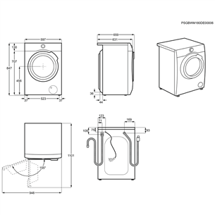 Washing machine-dryer Electrolux (8 kg / 6kg)