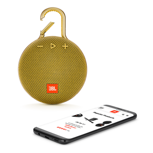 JBL Clip 3, yellow - Portable Wireless Speaker