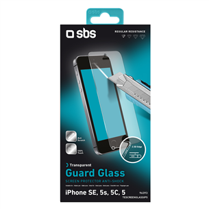 Защитное стекло для экрана iPhone SE SBS
