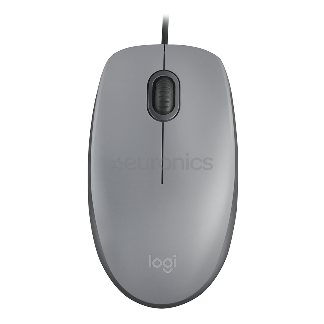 Logitech M110 Silent, vaikne, hall - Juhtmega optiline hiir