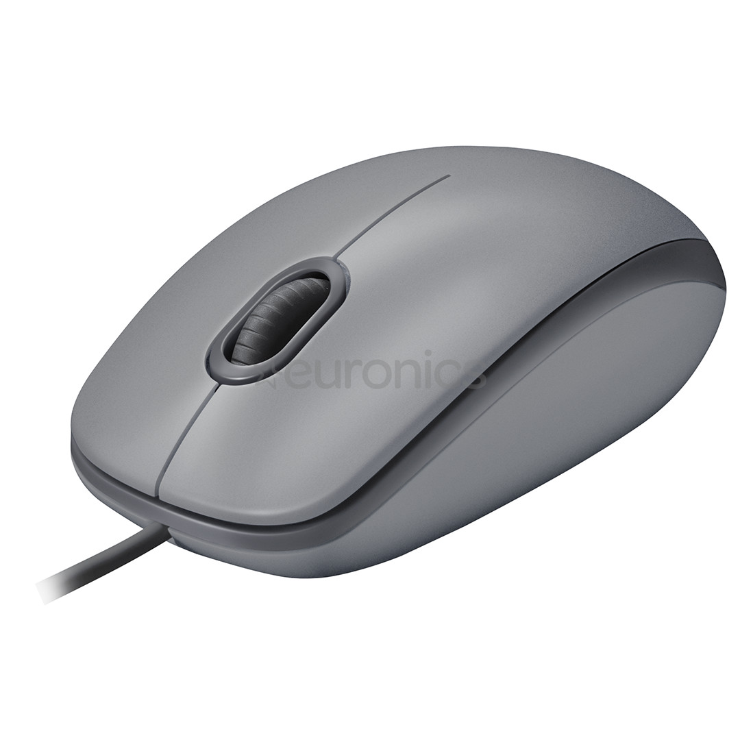 Logitech M110 Silent, vaikne, hall - Juhtmega optiline hiir