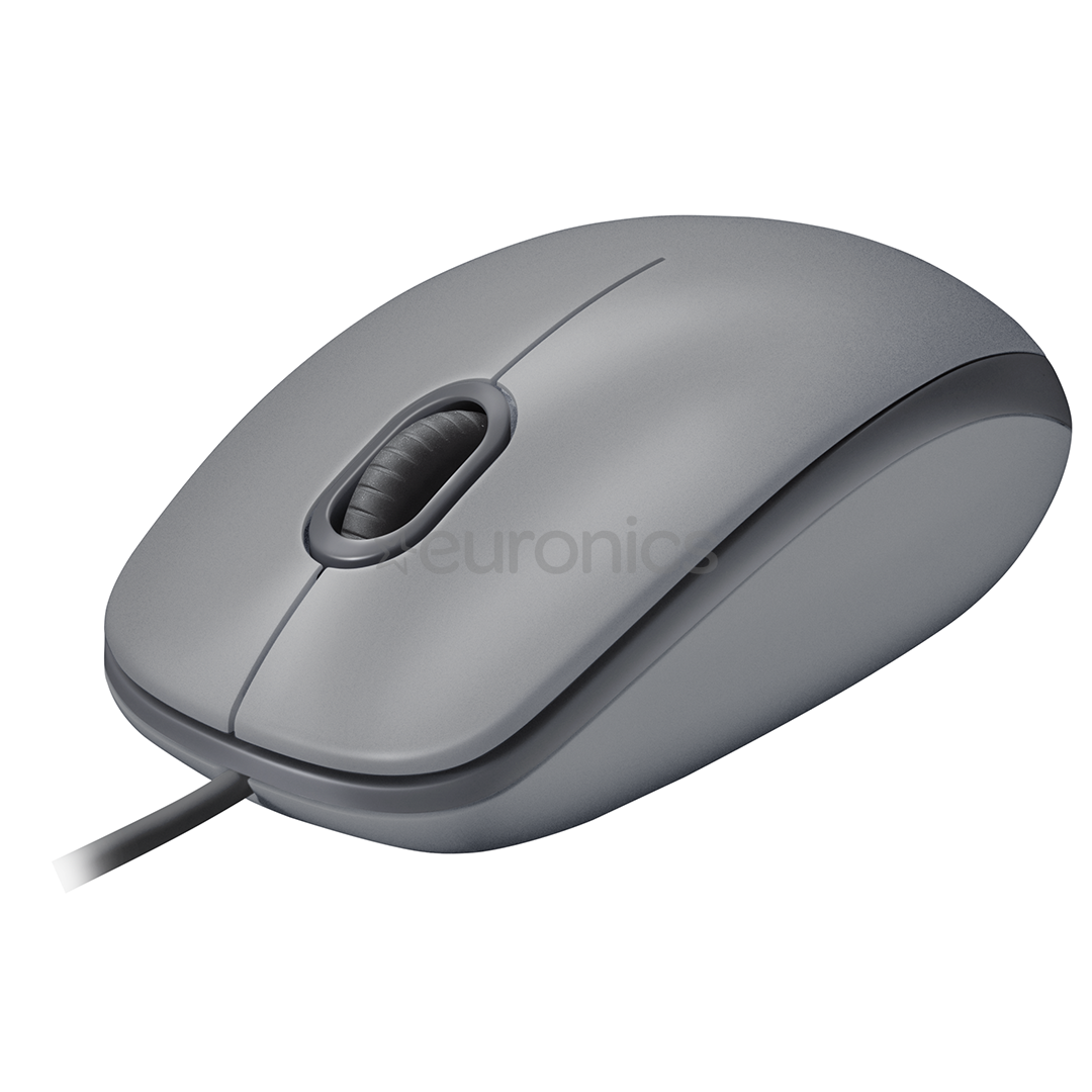 Logitech M110 Silent, vaikne, hall - Juhtmega optiline hiir
