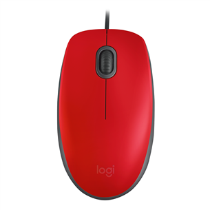 Logitech M110 Silent, vaikne, punane - Juhtmega optiline hiir