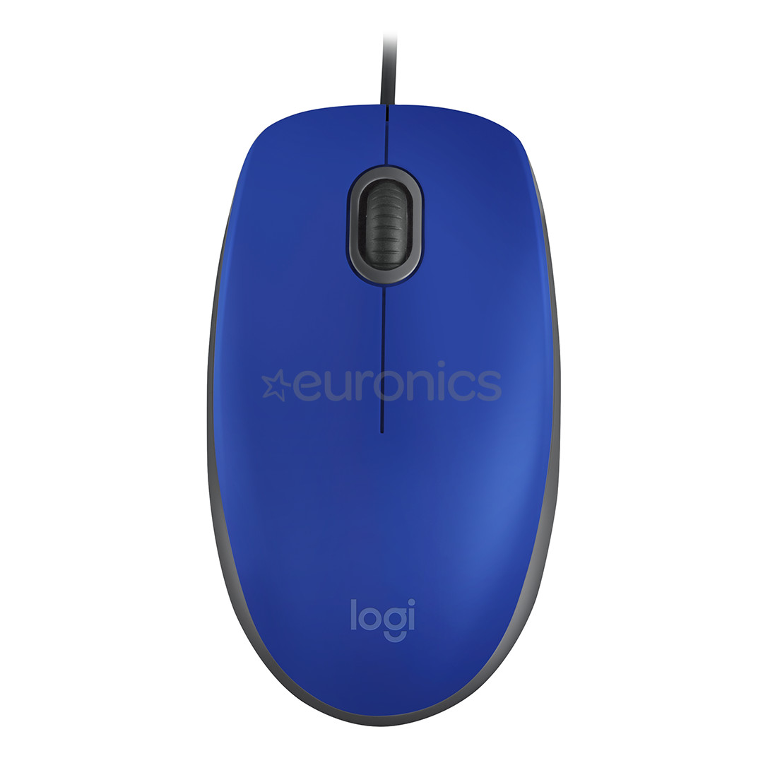 Logitech M110 Silent, blue - Wired Optical Mouse