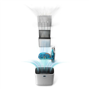 Philips, 310 m³/h, white/black - Air purifier and humidifier