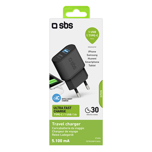 Wall charger USB-C SBS (15 W)