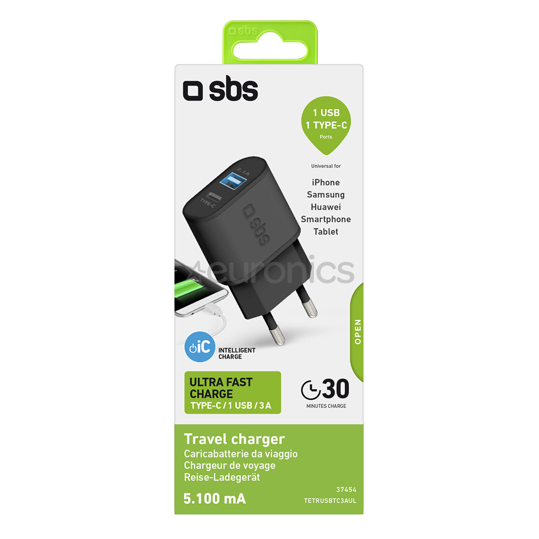Wall charger USB-C SBS (15 W)