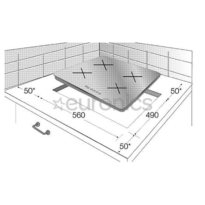 Beko, width 58 cm, black - Built-in ceramic hob