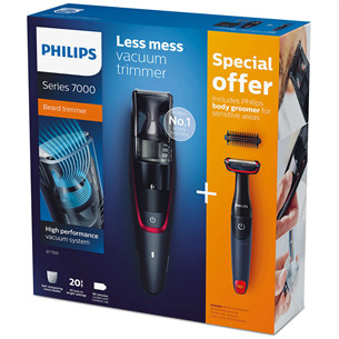Vaakumiga habemepiirel + kehapiirel Philips series 7000