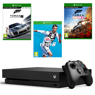 Gaming console Microsoft Xbox One X (1TB) + 3 games