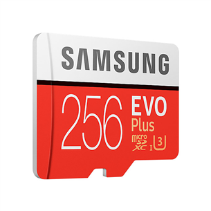 Micro SDHC memory card + adapter Samsung EVO+ (256 GB)