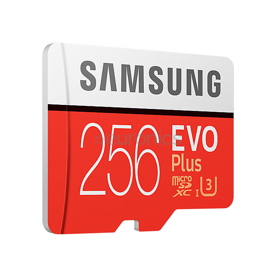 Micro SDHC mälukaart + adapter Samsung EVO+ (256 GB)