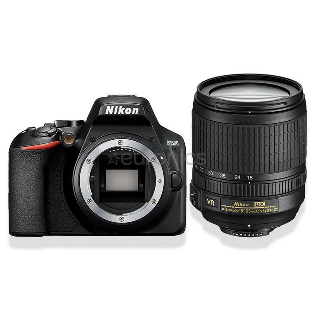 Зеркальная фотокамера Nikon D3500 + объектив AF-S DX NIKKOR 18-105мм VR