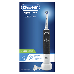 Braun Oral-B Vitality 100, белый/черный - Электрическая зубная щетка 100VITALITYBLACK
