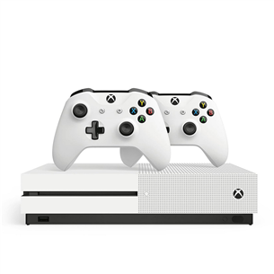 Mängukonsool Microsoft Xbox One S (1TB) + 2 pulti