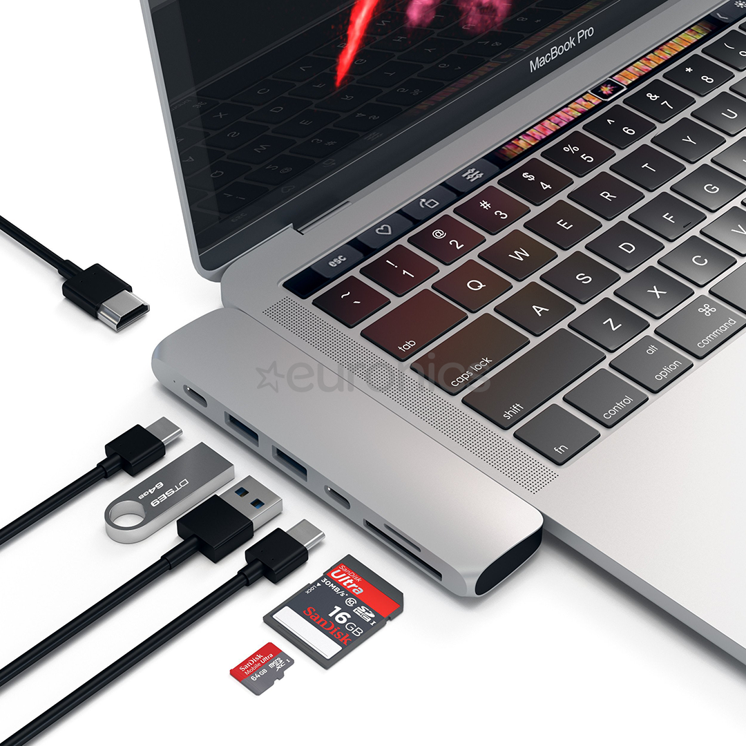 Satechi, USB-C MacBook Pro, серый - Хаб