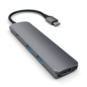 Satechi Multi-port 4K, USB C, серый - Хаб ST-CMAM