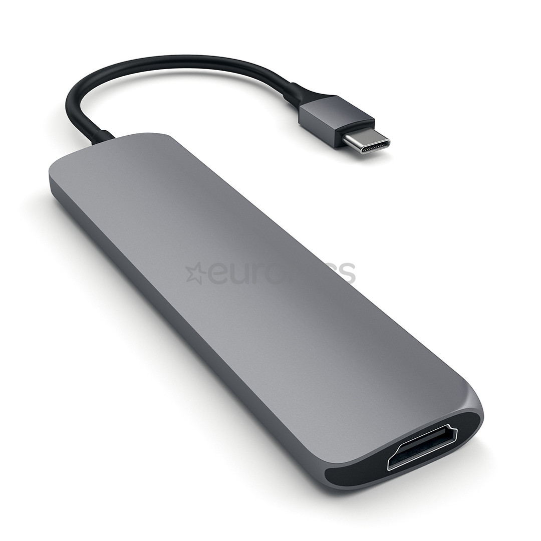 Satechi Multi-port 4K, USB C, серый - Хаб