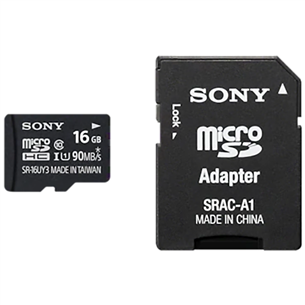 Micro SDHC memory card + adapter Sony (16 GB)