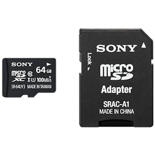 Adapteriga Micro SDXC mälukaart Sony (64 GB)