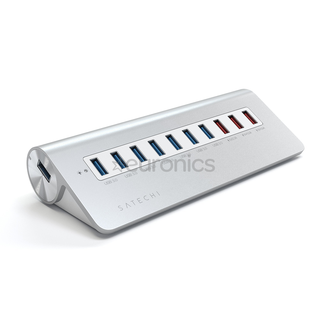 Satechi, USB-C hub 10 ports, grey/white - Adapter