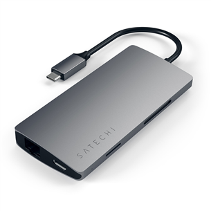 Satechi USB-C Multi-Port 4K Gigabit Ethernet, серый - Хаб