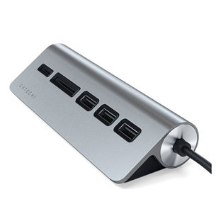 USB-C jagaja + mälukaardilugeja Satechi