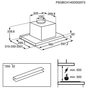 Built-in cooker hood Electrolux (647 m³/h)