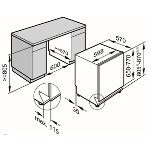 Built-in dishwasher Miele (14 place settings)