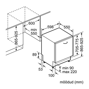 Built-in dishwasher Bosch (14 place settings)