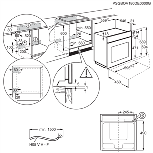 Integreeritav ahi Electrolux (pürolüütilise puhastusega)